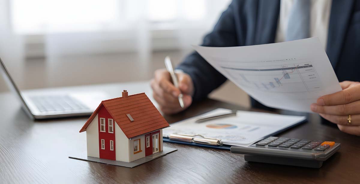 住宅ローンについて調べる男性