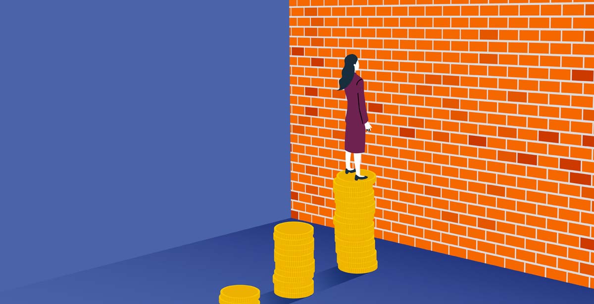 年収の壁を想起するイラスト